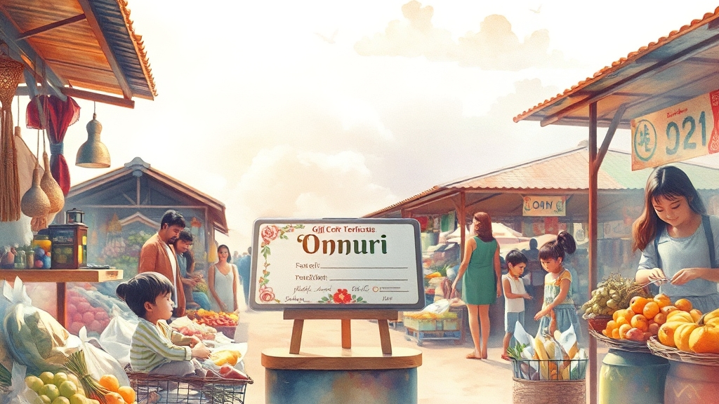 온누리상품권, 똑똑하게 활용하세요! (watercolor 스타일)