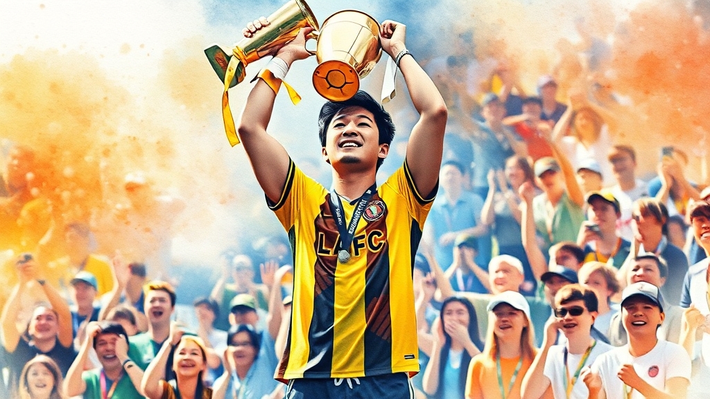 손흥민 LAFC 이적, 왜? (watercolor 스타일)