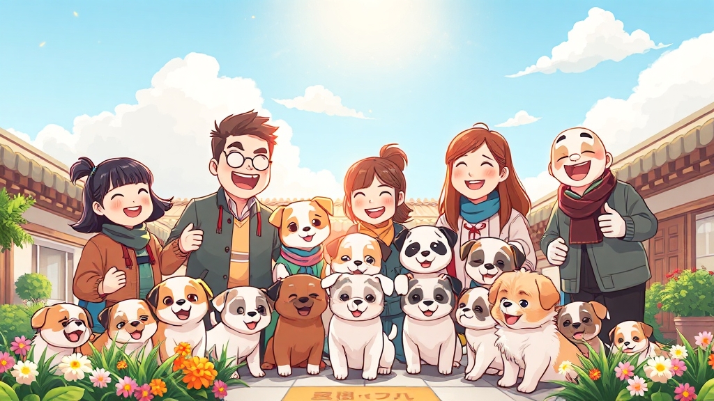 행복한 반려생활, 함께 만들어요! (cartoon 스타일)